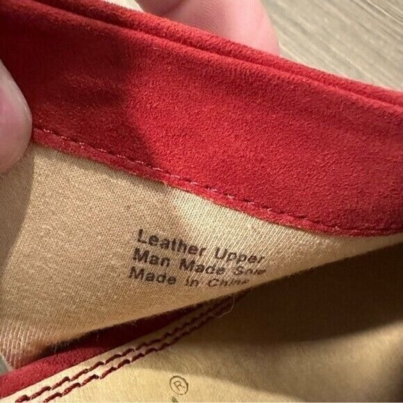 Splendid Navarro Red Suede Ankle Lace Up Peep Toe Wrap Suede Heeled Sandals 7.5 - Picture 7 of 12